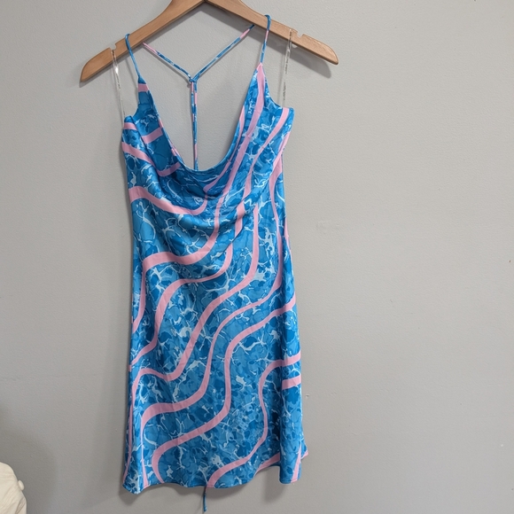 Urban Outfitters  Another Girl Pool Halter Slip Dress Small BNWT Festival Swim - Picture 5 of 13